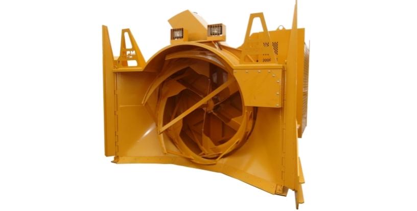 Large loader-mounted rotary fan P3500 snow blower for wheel loaders