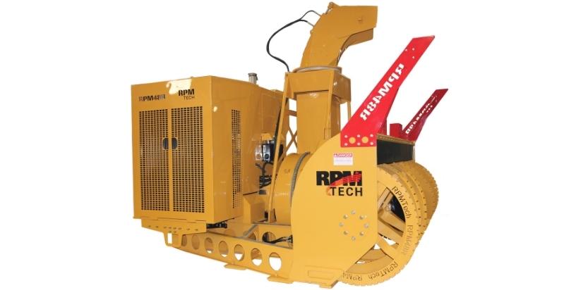Large loader mounted snow blower attachment. RPM40R.